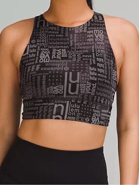 lululemon athletica Black Graphic High-Neck Sports Bra